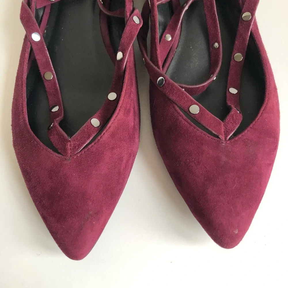 Rebecca Minkoff Faye‎ Studded Flats Ankle Strap 9